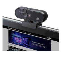 ExeGate Stream C925 Wide Full HD (2Мп, 1920х1080, 1080P,30fps, защитная шторка, фиксированный фокус, широкоугольный 4-линзовый объектив 79°, микрофон с шумоподавлением, универсальное крепление, USB, к