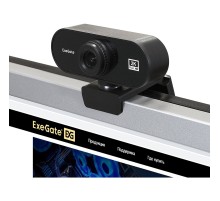 ExeGate Stream C940 2K (5Мп, 2560x1440, 30fps, H.264, ручной фокус, 4-линзовый объектив (стекло), микрофон с шумоподавлением, универсальное крепление, USB, кабель 1,5 м