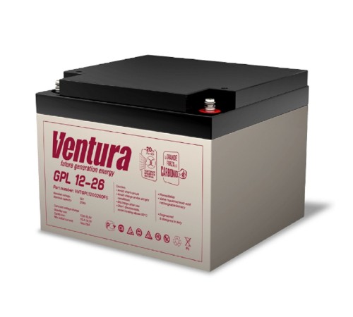 Ventura Аккумуляторная батарея GPL 12-26 12V/29Ah {клемма F5, ДхШхВ 175х166х125мм, масса 8,00 кг, срок службы 12 лет} Ventura Аккумуляторная батарея GPL 12-26 12V/29Ah {клемма F5, ДхШхВ 175х166х125мм, масса 8,00 кг, срок службы 12 лет}