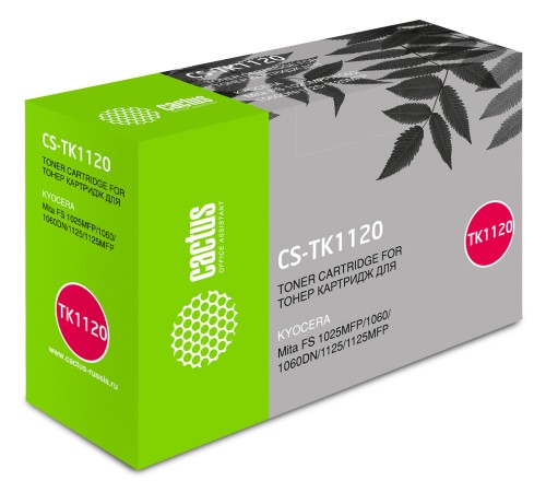 Картридж лазерный Cactus CS-TK1120 черный (3000стр.) для Kyocera FS 1025MFP/1060/1060DN/1125/1125MFP