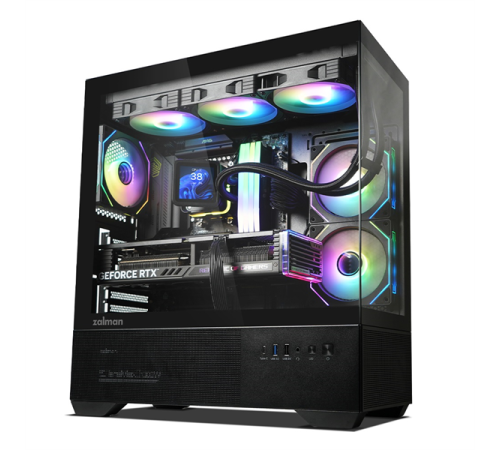 Корпус ZALMAN CHRONIX, ATX, BLACK, WINDOW, 1xCombo (3.5’’ or 2.5’’), 1x3.5’’HDD, 2x2.5’’SSD, 1xUSB2.0, 1xUSB3.0, 1xUSB Type-C, SIDE 2x120mm ARGB, REAR 1x120mm ARGB Корпус ZALMAN CHRONIX, ATX, BLACK, WINDOW, 1xCombo (3.5’’ or 2.5’’), 1x3.5’’HDD, 2x2.5’’SSD, 1xUSB2.0, 1xUSB3.0, 1xUSB Type-C, SIDE 2x120mm ARGB, REAR 1x120mm ARGB