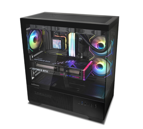 Корпус ZALMAN CHRONIX, ATX, BLACK, WINDOW, 1xCombo (3.5’’ or 2.5’’), 1x3.5’’HDD, 2x2.5’’SSD, 1xUSB2.0, 1xUSB3.0, 1xUSB Type-C, SIDE 2x120mm ARGB, REAR 1x120mm ARGB Корпус ZALMAN CHRONIX, ATX, BLACK, WINDOW, 1xCombo (3.5’’ or 2.5’’), 1x3.5’’HDD, 2x2.5’’SSD, 1xUSB2.0, 1xUSB3.0, 1xUSB Type-C, SIDE 2x120mm ARGB, REAR 1x120mm ARGB