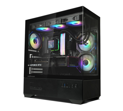 Корпус ZALMAN CHRONIX, ATX, BLACK, WINDOW, 1xCombo (3.5’’ or 2.5’’), 1x3.5’’HDD, 2x2.5’’SSD, 1xUSB2.0, 1xUSB3.0, 1xUSB Type-C, SIDE 2x120mm ARGB, REAR 1x120mm ARGB Корпус ZALMAN CHRONIX, ATX, BLACK, WINDOW, 1xCombo (3.5’’ or 2.5’’), 1x3.5’’HDD, 2x2.5’’SSD, 1xUSB2.0, 1xUSB3.0, 1xUSB Type-C, SIDE 2x120mm ARGB, REAR 1x120mm ARGB
