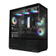 Корпус ZALMAN CHRONIX, ATX, BLACK, WINDOW, 1xCombo (3.5’’ or 2.5’’), 1x3.5’’HDD, 2x2.5’’SSD, 1xUSB2.0, 1xUSB3.0, 1xUSB Type-C, SIDE 2x120mm ARGB, REAR 1x120mm ARGB