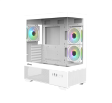 Корпус ZALMAN CHRONIX, ATX, WHITE, WINDOW, 1xCombo (3.5’’ or 2.5’’), 1x3.5’’HDD, 2x2.5’’SSD, 1xUSB2.0, 1xUSB3.0, 1xUSB Type-C, SIDE 2x120mm ARGB, REAR 1x120mm ARGB