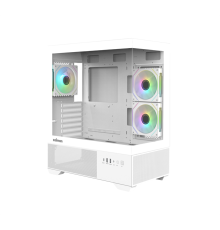 Корпус ZALMAN CHRONIX, ATX, WHITE, WINDOW, 1xCombo (3.5’’ or 2.5’’), 1x3.5’’HDD, 2x2.5’’SSD, 1xUSB2.0, 1xUSB3.0, 1xUSB Type-C, SIDE 2x120mm ARGB, REAR 1x120mm ARGB