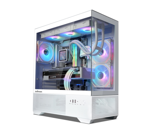 Корпус ZALMAN CHRONIX, ATX, WHITE, WINDOW, 1xCombo (3.5’’ or 2.5’’), 1x3.5’’HDD, 2x2.5’’SSD, 1xUSB2.0, 1xUSB3.0, 1xUSB Type-C, SIDE 2x120mm ARGB, REAR 1x120mm ARGB Корпус ZALMAN CHRONIX, ATX, WHITE, WINDOW, 1xCombo (3.5’’ or 2.5’’), 1x3.5’’HDD, 2x2.5’’SSD, 1xUSB2.0, 1xUSB3.0, 1xUSB Type-C, SIDE 2x120mm ARGB, REAR 1x120mm ARGB