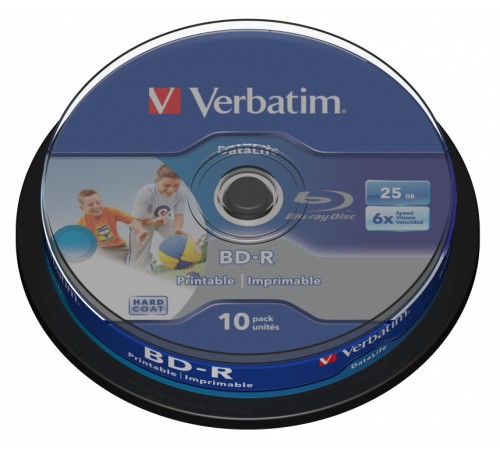 Диск BD-R Verbatim 25Gb 6x Cake Box (10шт) Printable (43804) Диск BD-R Verbatim 25Gb 6x Cake Box (10шт) Printable (43804)