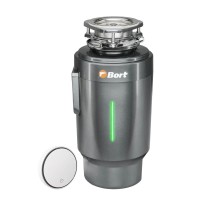 Bort Измельчитель пищевых отходов TITAN 6000 CONTROL {Мощность л.с. 0,75 ; 600 Вт; 5,2 кг/мин; 4000 об/мин; 1400 мл; Металл ; набор аксессуаров 8 шт} [93417876]