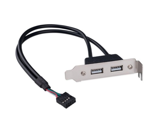 Cablexpert Планка на заднюю панель низкопрофильная, 1 порт COM/RS-232/DB9-M (CCUSBRECEPTACLE-LP)