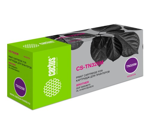 Картридж лазерный Cactus CS-TN325M TN-325M пурпурный (3500стр.) для Brother DCP-9055/9270/HL-4140/4150/4570