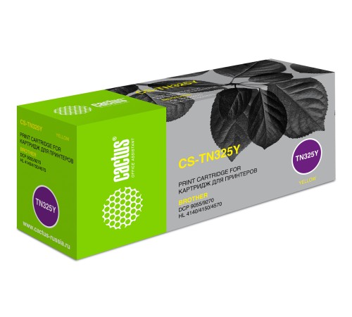 Картридж лазерный Cactus CS-TN325Y TN-325Y желтый (3500стр.) для Brother DCP-9055/9270/HL-4140/4150/4570