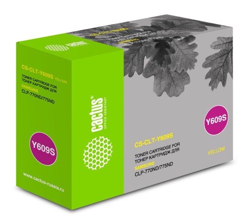 Картридж лазерный Cactus CS-CLT-Y609S CLT-Y609S желтый (7000стр.) для Samsung CLP 770/770ND/775/775ND