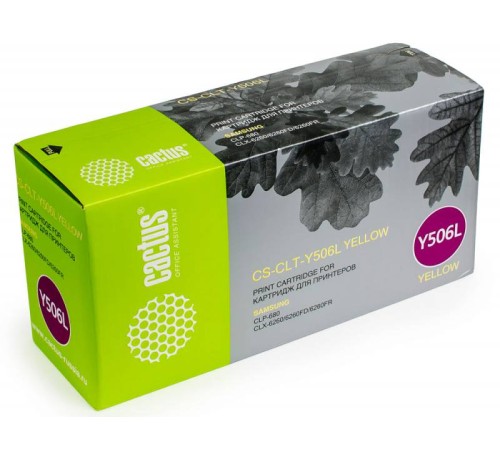 Картридж лазерный Cactus CS-CLT-Y506L CLT-Y506L желтый (3500стр.) для Samsung CLP 680/CLX 6260/6260FD/6260FR