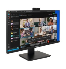 Монитор со встроенной веб-камерой и аудио выходом 23.8" ExeGate SuperView EA2400A (IPS LED Grade A+, FHD, 1920x1080@75Гц, 16:9, 250cd/m2, 1000:1, 178°/178°, 5ms, D-Sub, HDMI, audio-out, FHD веб-камера 2MP, микрофон, Flicker-free, Low Blue Light, кабе