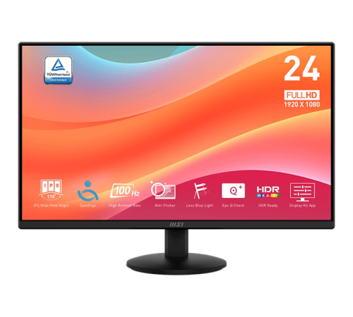 Монитор MSI 23.8" Pro MP242L черный IPS LED 4ms 16:9 HDMI матовая 250cd 178гр/178гр 1920x1080 100Hz DP FHD 3.07кг