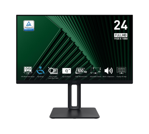 Монитор MSI 23.8" Pro MP245PG черный IPS LED 4ms 16:9 HDMI M/M HAS Piv 1300:1 300cd 178гр/178гр 1920x1080 100Hz VGA DP FHD 3.3кг