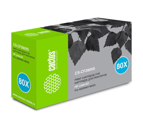 Картридж лазерный Cactus CS-CF280XS CF280X черный (6900стр.) для HP LJ Pro 400/M401/M425