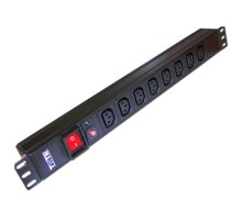 Блок распределения питания Lanmaster TWT-PDU19-10A8C3 гор.размещ. 8xC13 базовые 10A C14