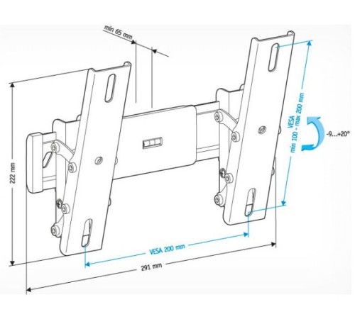 Кронштейн для телевизора Holder LCD-T2611 черный 22"-47" макс.30кг настенный наклон Кронштейн для телевизора Holder LCD-T2611 черный 22"-47" макс.30кг настенный наклон