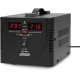 Стабилизатор POWERMAN AVS 1000D, черный, ступенчатый регулятор, цифровые индикаторы уровней напряжения, 1000ВА, 140-260В, максимальный входной ток 7А, 2 евророзетки, IP-20, напольный, 200мм х 150мм х 140мм, 2,3 кг. POWERMAN AVS 1000D (POWERMAN AVS 1000D