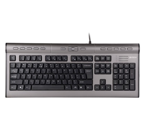 Клавиатура A4Tech KLS-7MUU серебристый/черный USB slim Multimedia Клавиатура A4Tech KLS-7MUU серебристый/черный USB slim Multimedia