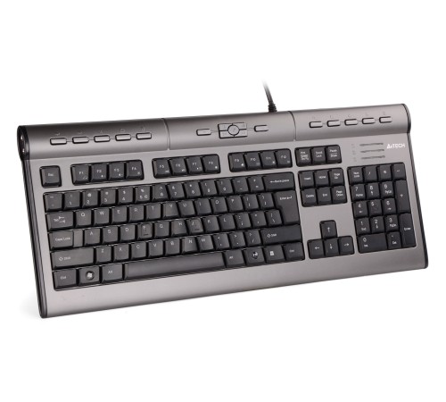 Клавиатура A4Tech KLS-7MUU серебристый/черный USB slim Multimedia Клавиатура A4Tech KLS-7MUU серебристый/черный USB slim Multimedia