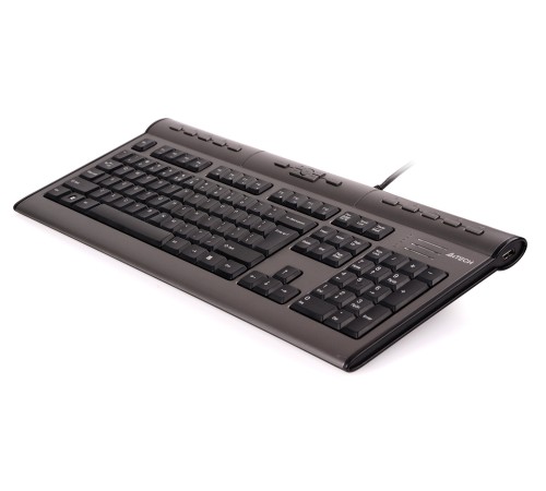 Клавиатура A4Tech KLS-7MUU серебристый/черный USB slim Multimedia Клавиатура A4Tech KLS-7MUU серебристый/черный USB slim Multimedia
