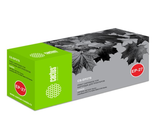 Картридж лазерный Cactus CS-EP27S EP-27 черный (2500стр.) для Canon LBP3200/MF3220/3110/3200/5600