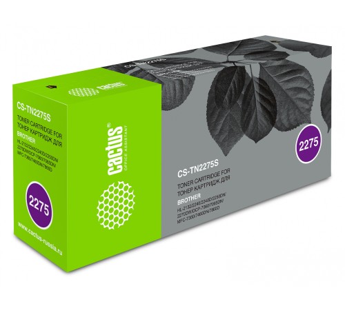 Картридж лазерный Cactus CS-TN2275S TN-2275 черный (2600стр.) для Brother HL 2240/2240R/2250/2250DN/2250DNR