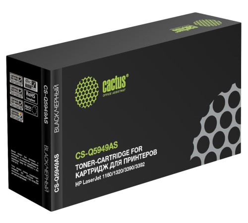Картридж лазерный Cactus CS-Q5949AS Q5949A черный (2500стр.) для HP LJ 1160/1320/3390/3392