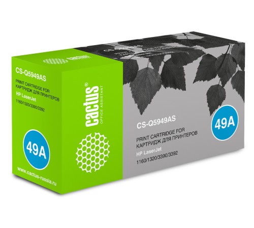 Картридж лазерный Cactus CS-Q5949AS Q5949A черный (2500стр.) для HP LJ 1160/1320/3390/3392