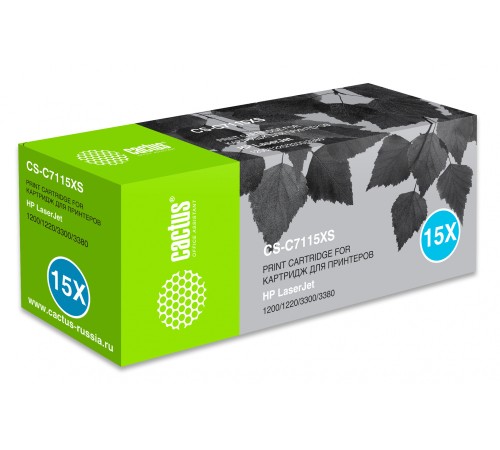 Картридж лазерный Cactus CS-C7115XS C7115X черный (3500стр.) для HP LJ 1200/1220/3300/3380