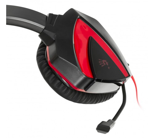 Наушники с микрофоном A4Tech Bloody G500 черный/красный мониторные оголовье (A4TECH G500) Наушники с микрофоном A4Tech Bloody G500 черный/красный мониторные оголовье (A4TECH G500)