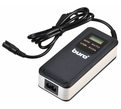 Блок питания Buro BUM-0065A90 автоматический 90W 12V-20V 11-connectors 5A 1xUSB 2.1A от бытовой электросети LСD индикатор Блок питания Buro BUM-0065A90 автоматический 90W 12V-20V 11-connectors 5A 1xUSB 2.1A от бытовой электросети LСD индикатор