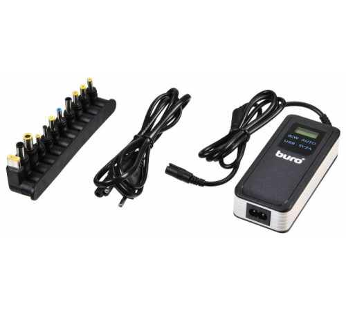 Блок питания Buro BUM-0065A90 автоматический 90W 12V-20V 11-connectors 5A 1xUSB 2.1A от бытовой электросети LСD индикатор Блок питания Buro BUM-0065A90 автоматический 90W 12V-20V 11-connectors 5A 1xUSB 2.1A от бытовой электросети LСD индикатор