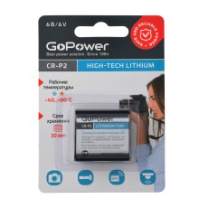 Батарейка GoPower CR-P2 BL1 Lithium 6V (6204) (1/12/144) GoPower CR-P2 BL1 Lithium 6V (00-00023063)