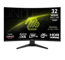 MSI 31.5" MAG 325CQF {VA 2560x1440 Curved 180Hz 11ms 300cd 2xHDMI DisplayPort USB-C(15W) Tilt VESA} [9S6-3DC11H-085]