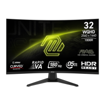 MSI 31.5" MAG 325CQF {VA 2560x1440 Curved 180Hz 11ms 300cd 2xHDMI DisplayPort USB-C(15W) Tilt VESA} [9S6-3DC11H-085]