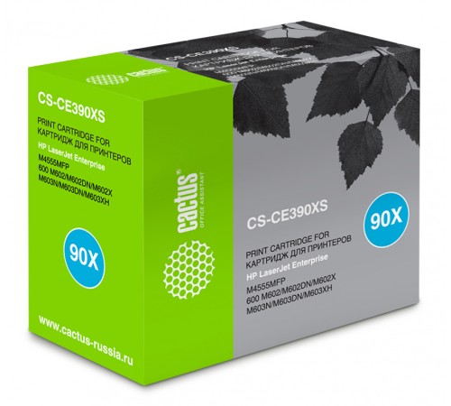 Картридж лазерный Cactus CS-CE390XS CE390X черный (24000стр.) для HP LJ M4555