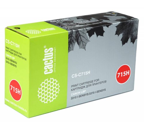 Картридж лазерный Cactus CS-C715H 715H черный (7000стр.) для Canon i-Sensys 3310/3370