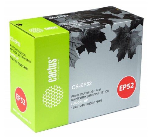 Картридж лазерный Cactus CS-EP52 черный (10000стр.) для Canon LBP 1750/1760/1760E/1760N