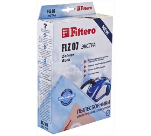 Пылесборники Filtero FLZ 07 Экстра пятислойные (4пылесбор.)