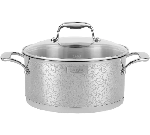 Кастрюля Rondell Vintage RDS-344 5л. d=24см (с крышкой) серебристый Кастрюля Rondell Vintage RDS-344 5л. d=24см (с крышкой) серебристый