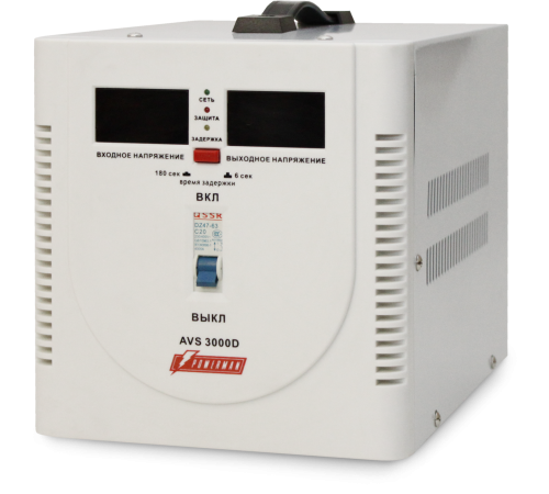 Стабилизатор POWERMAN AVS 3000D, ступенчатый регулятор, цифровые индикаторы уровней напряжения, 3000ВА, 140-260В, максимальный входной ток 20А, клеммная колодка, IP-20, напольный, 280мм х 200мм х 225мм, 6.8 кг. POWERMAN AVS 3000D Стабилизатор POWERMAN AVS 3000D, ступенчатый регулятор, цифровые индикаторы уровней напряжения, 3000ВА, 140-260В, максимальный входной ток 20А, клеммная колодка, IP-20, напольный, 280мм х 200мм х 225мм, 6.8 кг. POWERMAN AVS 3000D