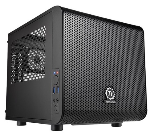 Корпус Thermaltake Core V1 черный без БП miniITX 1x200mm 2xUSB3.0 audio bott PSU