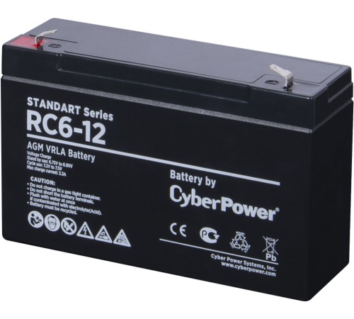 Аккумуляторная батарея SS CyberPower RC 6-12 / 6 В 12 Ач CyberPower RC6-12 (RC 6-12)