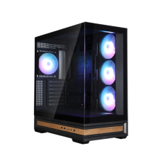 Корпус ZALMAN P40 NAMU, ATX, BLACK, WINDOW, WOODEN ELEMENTS, 2xCombo(2.5” or 3.5”), 1xUSB TYPE-C, 2xUSB3.0, SIDE 3x120mm ARGB, REAR 1x120mm ARGB