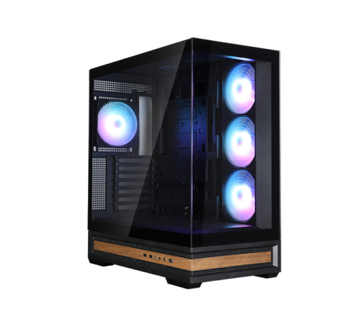 Корпус ZALMAN P40 NAMU, ATX, BLACK, WINDOW, WOODEN ELEMENTS, 2xCombo(2.5” or 3.5”), 1xUSB TYPE-C, 2xUSB3.0, SIDE 3x120mm ARGB, REAR 1x120mm ARGB