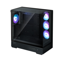 Корпус ZALMAN P40 Prism Plus, ATX, BLACK, WINDOW, 3xCombo (3.5'' or 2.5"), 1xUSB TYPE-C, 2xUSB3.0, SIDE 3x120mm ARGB, REAR 1x120mm ARGB